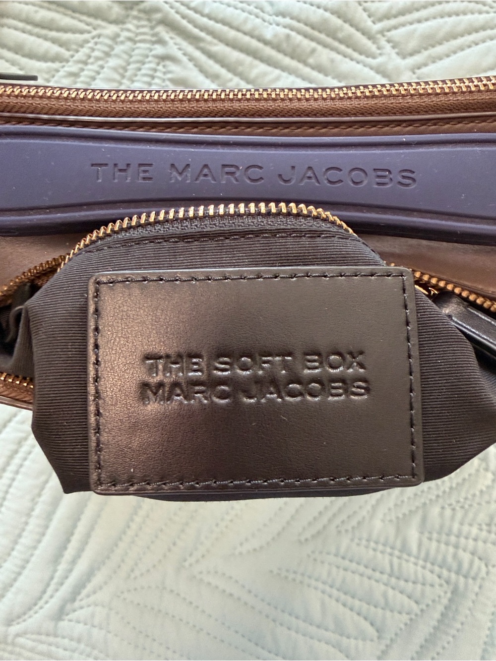 Marc Jabobs Leather and Suede Soft Box 23 in Brown with Crossbody Strap - Picture 13 of 15